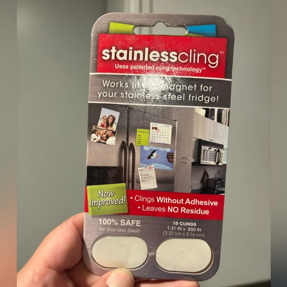 Two NIP Stainless Clings for refrigerators